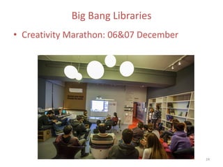 Big Bang Libraries
• Creativity Marathon: 06&07 December

24

 