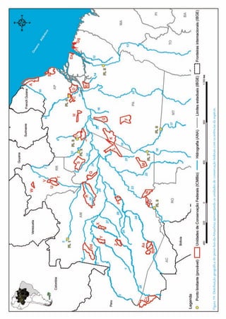 Figura 19: Distribuição geográfica do peixe-boi-da-Amazônia apresentando as unidades de conservação federais com ocorrências da espécie.
 
