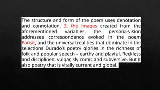 Commotation Poem Teaching poetry_PANSIT. powerpoint presentation pptx | PPTX