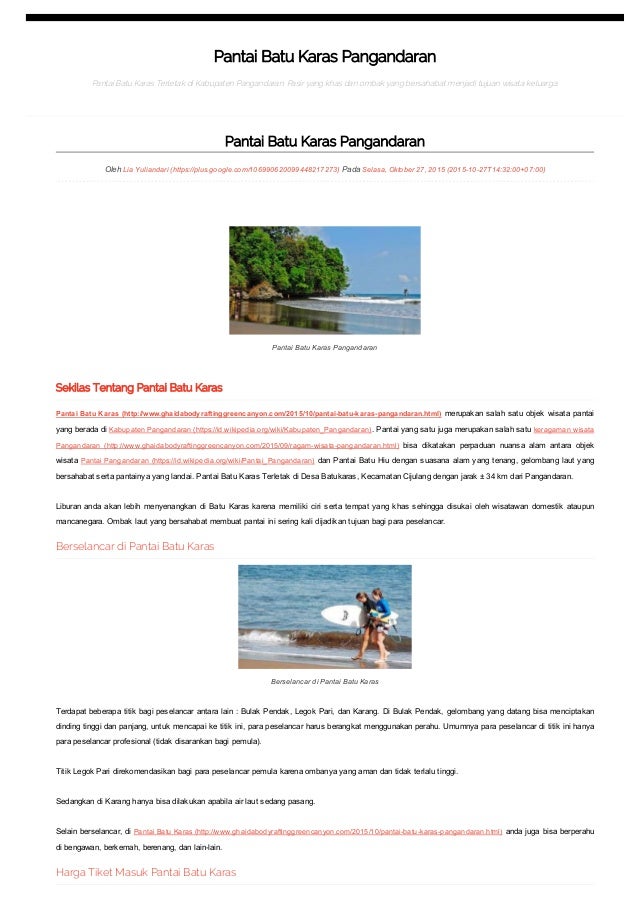 Pantai Batu Karas Pangandaran