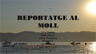 REPORTATGE AL
MOLL
Alba Trueba,
Carla Otero i
Henar Rodríguez
Projecte 2
Llum Romero
Curs 2014-2015
 