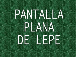 PANTALLA PLANA DE LEPE 