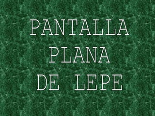 PANTALLA PLANA DE LEPE 