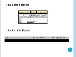 
La Barra Fórmula
La Barra de Estado