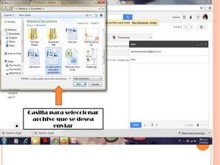 Casilla para seleccionar
archivo que se desea
enviar
 