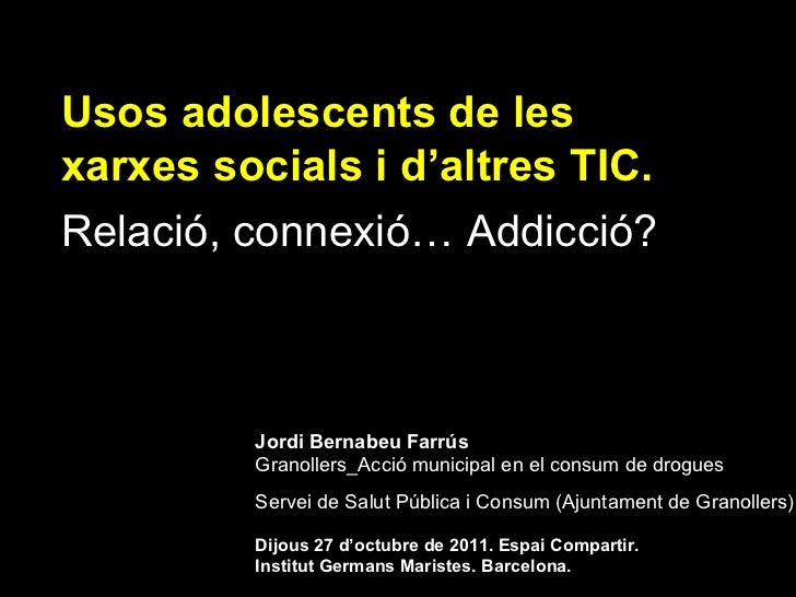 Jordi Bernabeu Farrús Granollers_Acció municipal en el consum de drogues Servei de Salut Pública i Consum (Ajuntament de G...