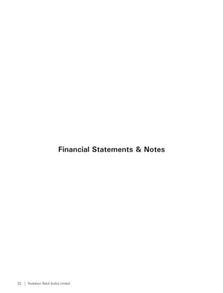 Financial Statements & Notes




52   Pantaloon Retail (India) Limited.
 