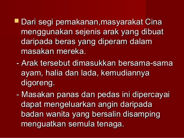 amalan pantang larang selepas bersalin