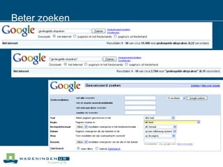 Beter zoeken 