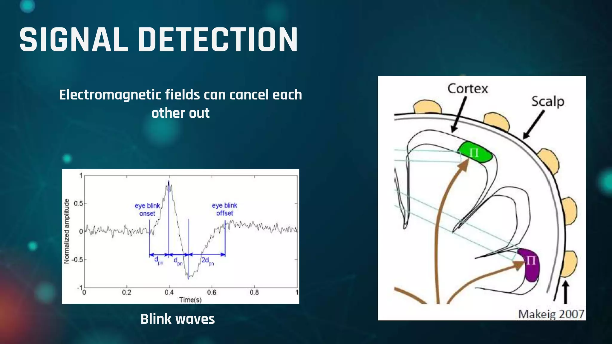 SIGNAL DETECTION
Electromagnetic fields can cancel each
other out
Blink waves
 
