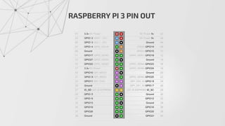 RASPBERRY PI 3 PIN OUT
 