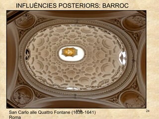 San Carlo alle Quattro Fontane (1638-1641) Roma INFLUÈNCIES POSTERIORS: BARROC  