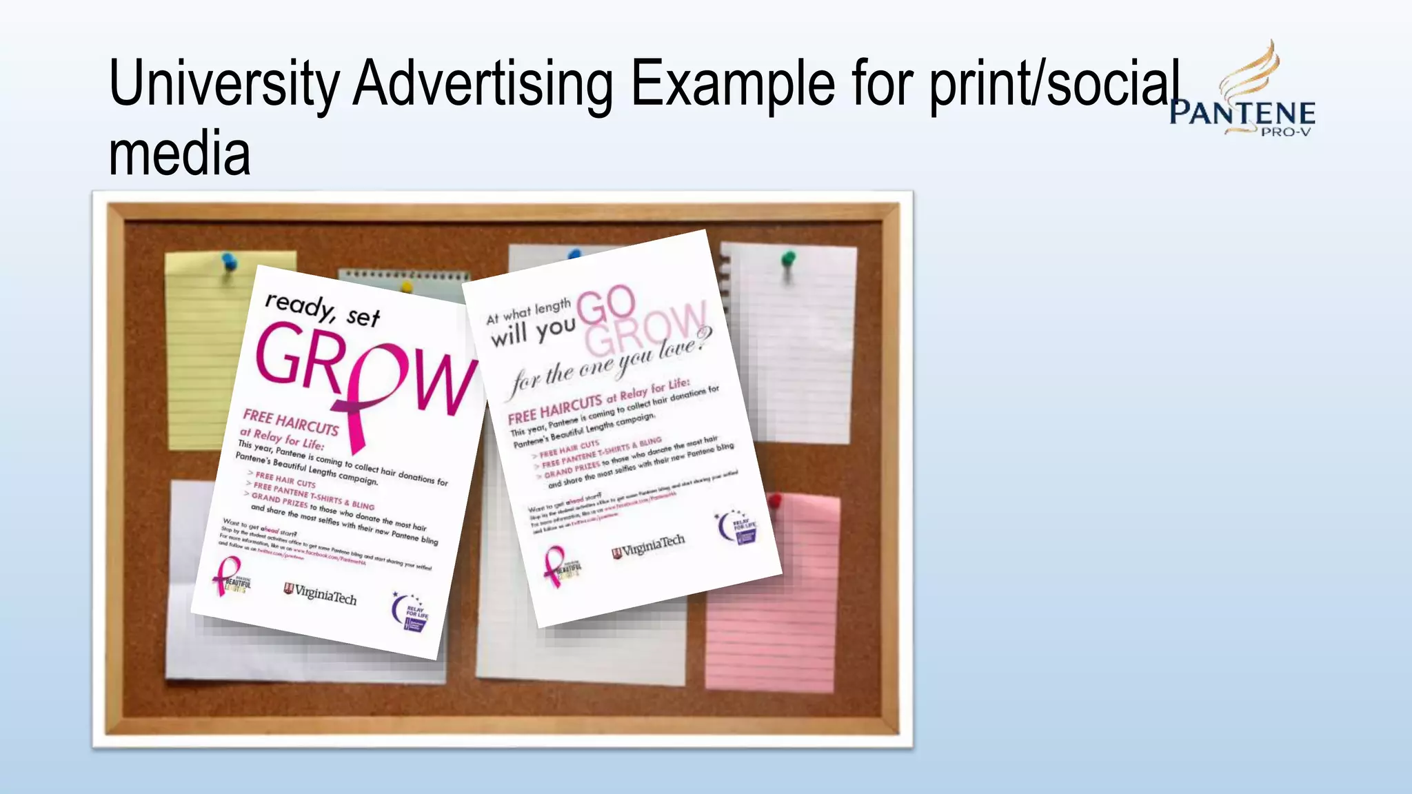 University Advertising Example for print/social
media
 