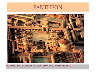 PANTHEON RRECONSTRUCCIÓN IDEAL DEL PANTHEON EN LA ROMA DEL SIGLO IV 