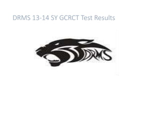 DRMS 13-14 SY GCRCT Test Results
 