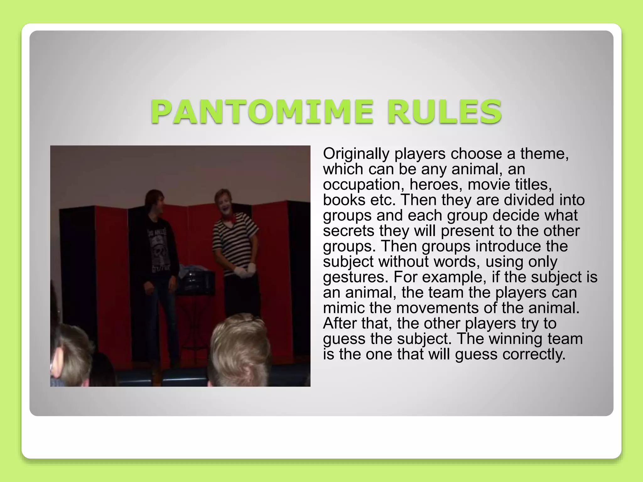 Pantomime | PPTX