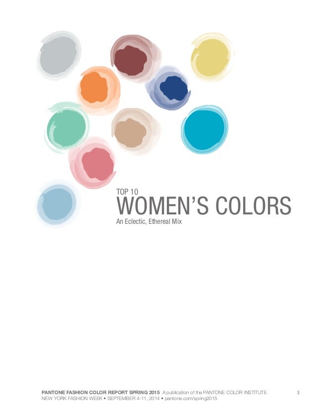 Pantone Spring Fashion Pantone Spring Fashion