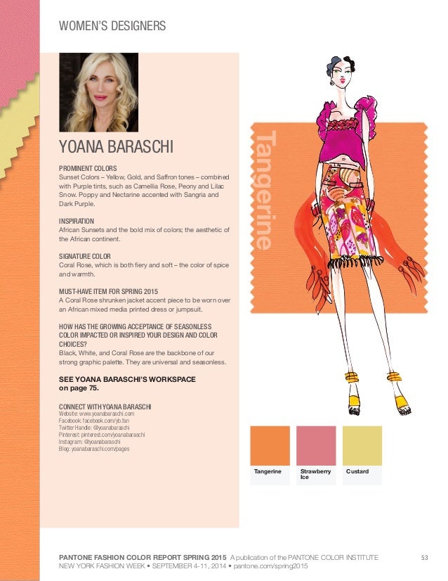 pantone fashion color palette spring 2015