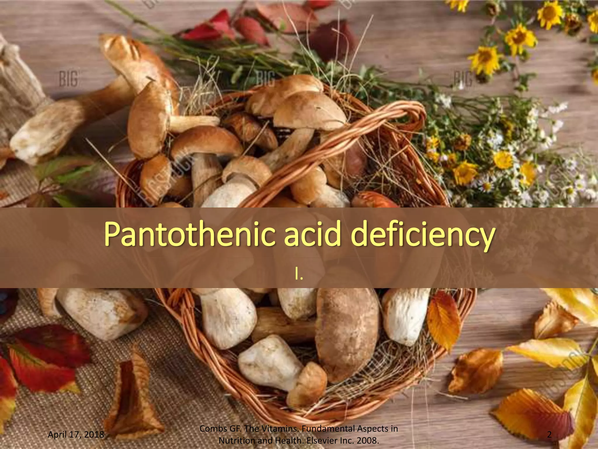 Pantothenic acid deficiency and toxicity PPT