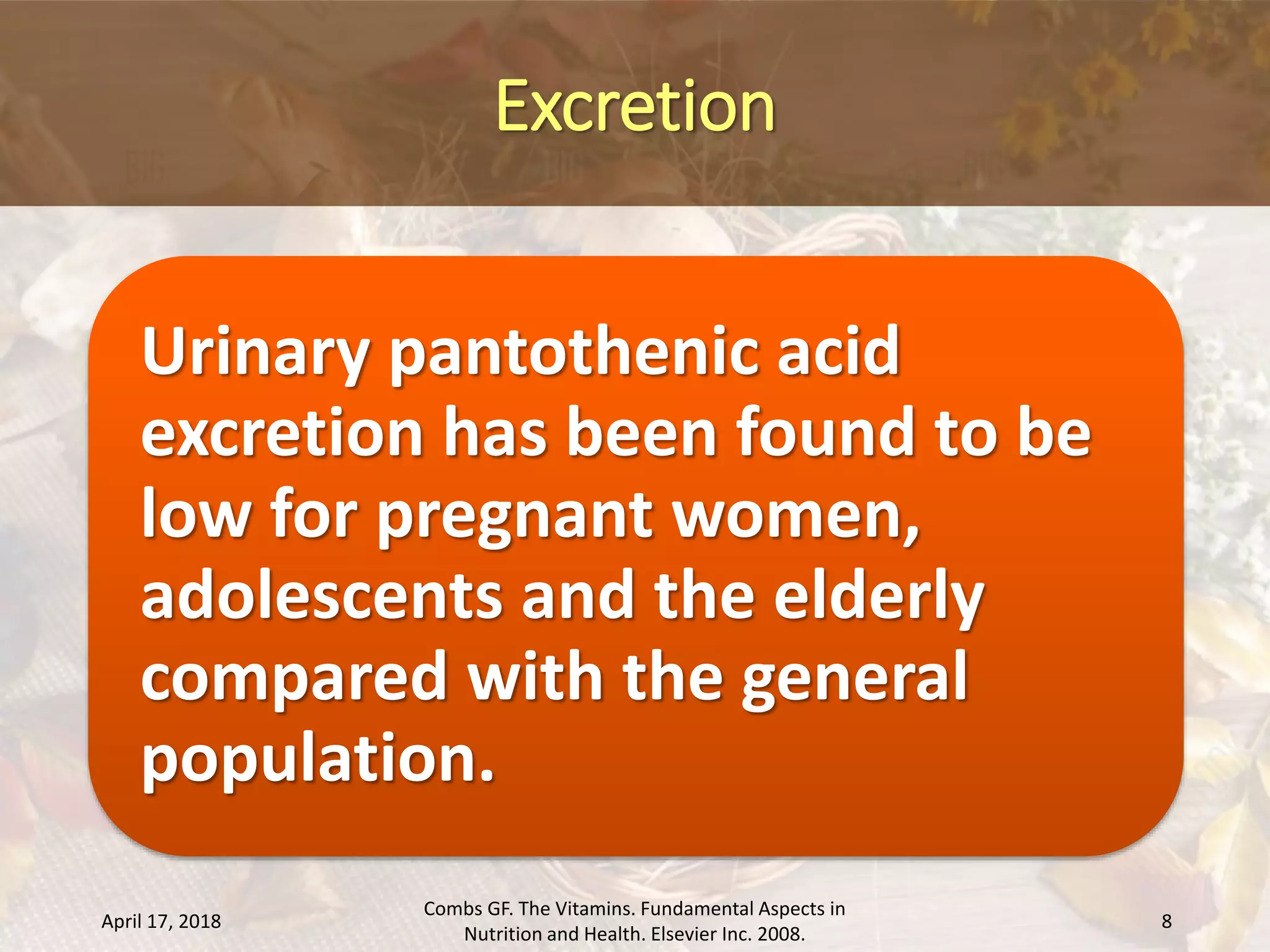 Pantothenic acid deficiency and toxicity | PPSX
