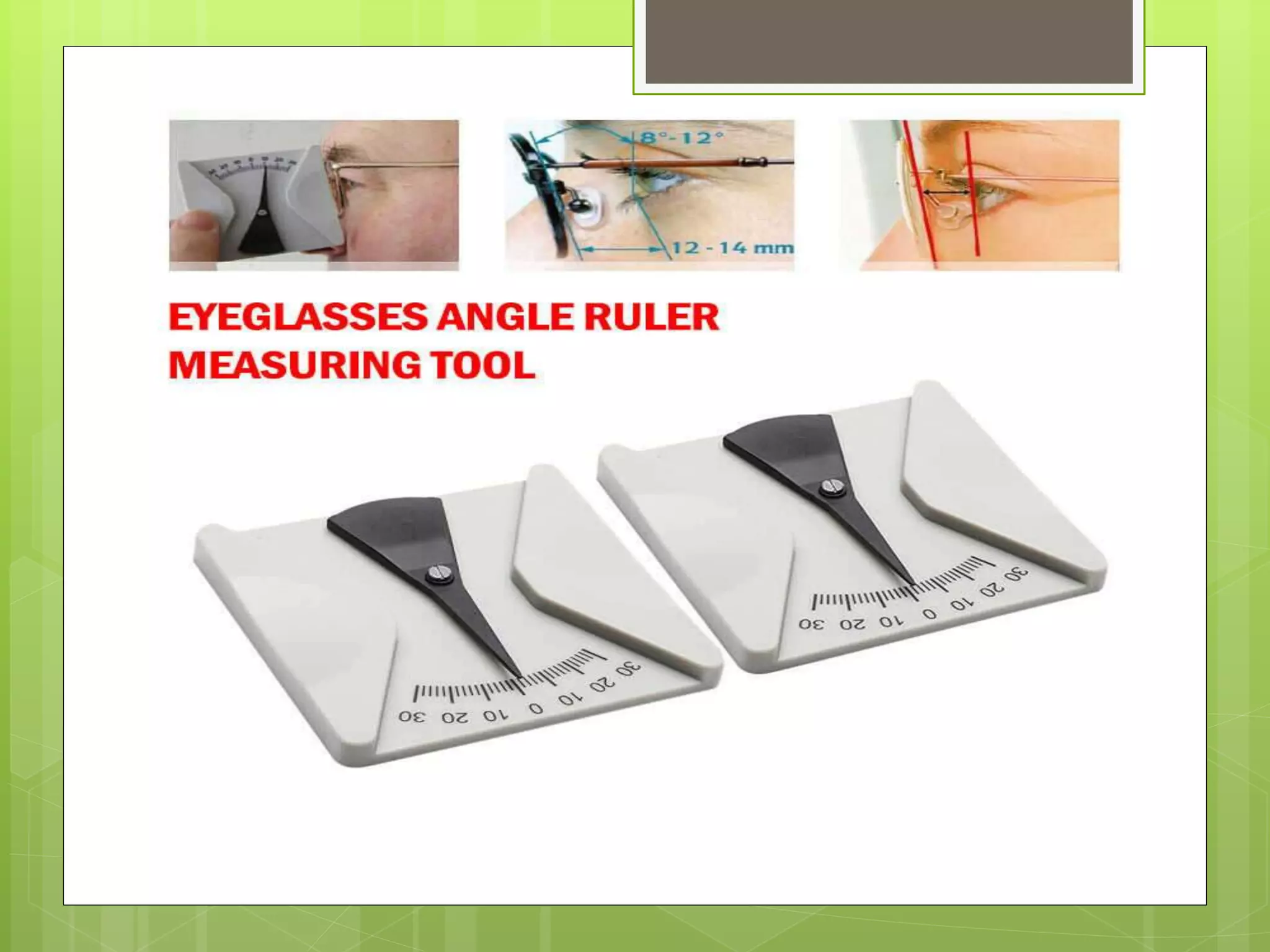 Pantoscopic tilt PPT