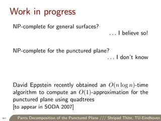Pants Decomposition of the Punctured Plane