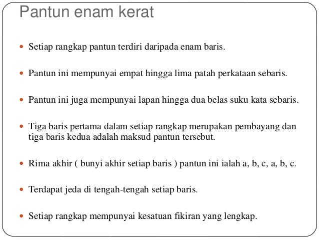 Puisi Melayu Tradisional Pantun Bmmb3033 Kesusasteraan Melayu