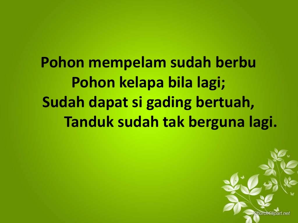 Pantun 4 Kerat