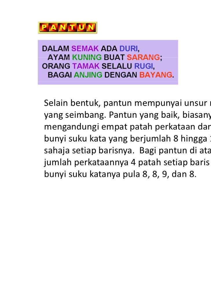 Pantun 9 Suku Kata Kata Kata Cinta