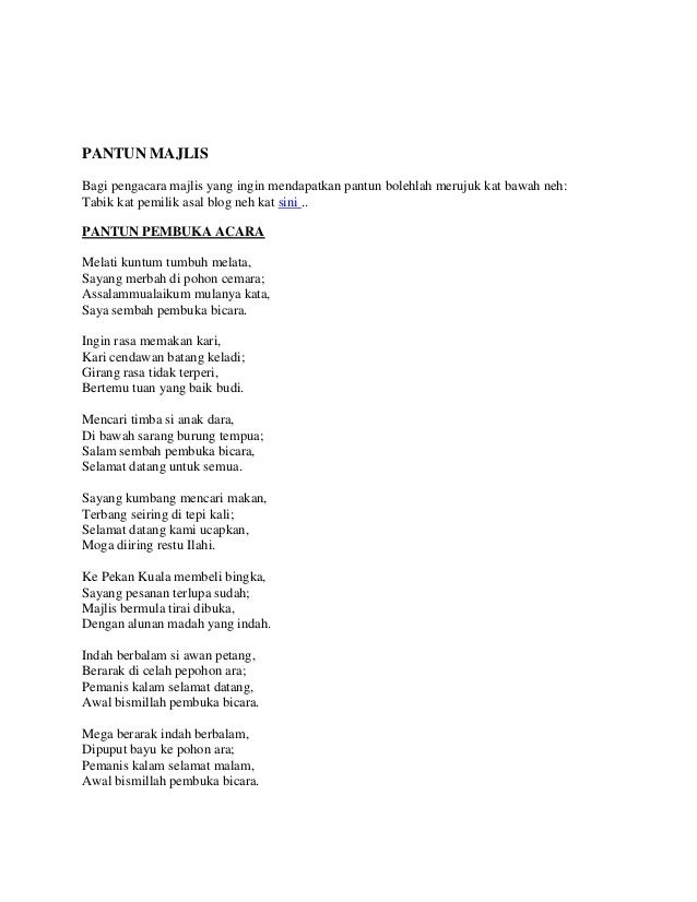 Pantun majlis 2