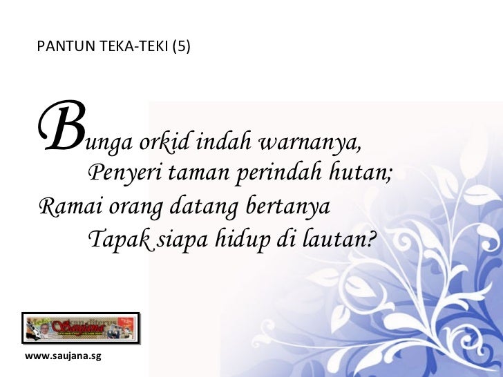 Contoh Pantun Soalan Dan Jawapan  Jiran