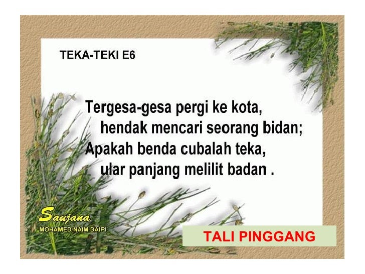 Pantun Teka Teki 05 Pakaian