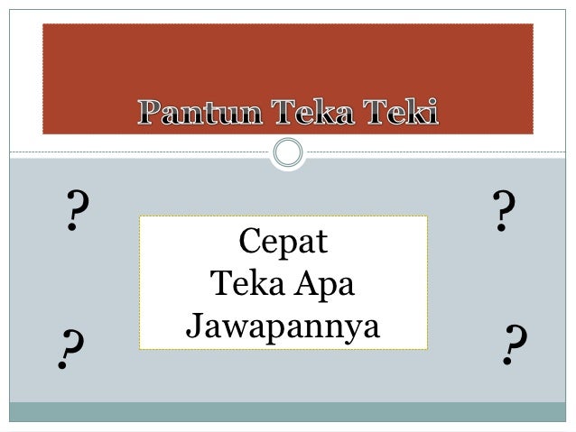 Pantun teka teki