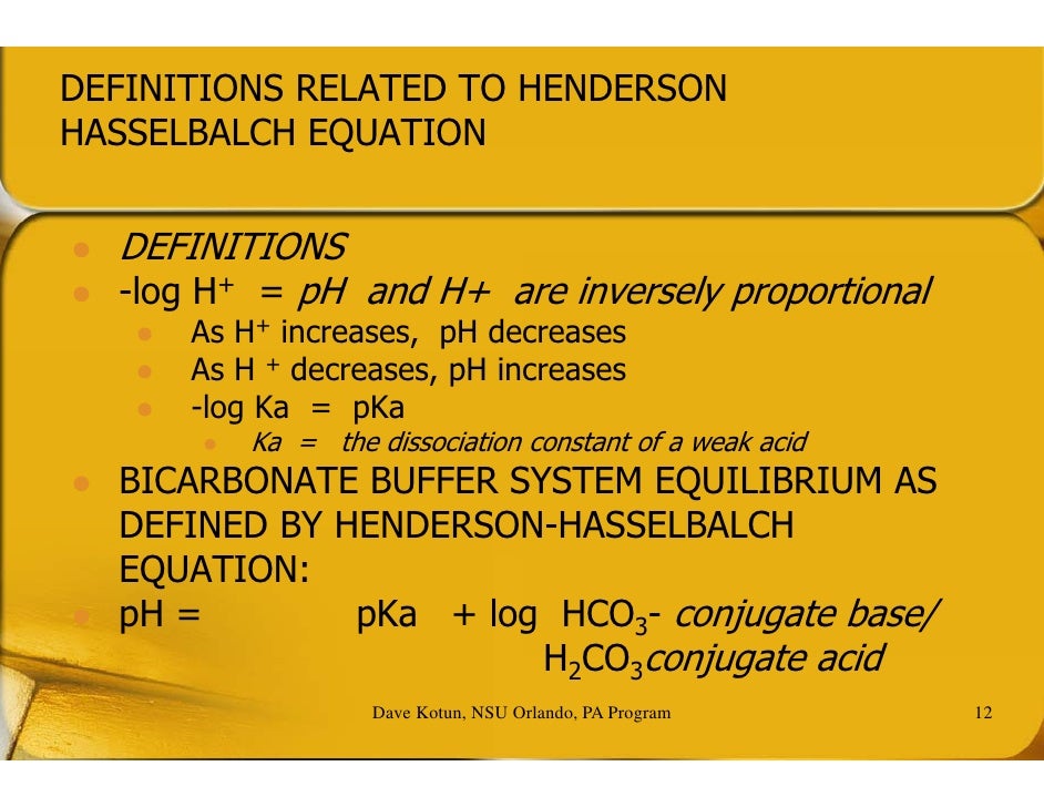 P A O 5600 Lecture 9 Acid Base Balance (2hrs) Dave P A O 5600 Lecture 9 Acid Base Balance (2hrs) Dave