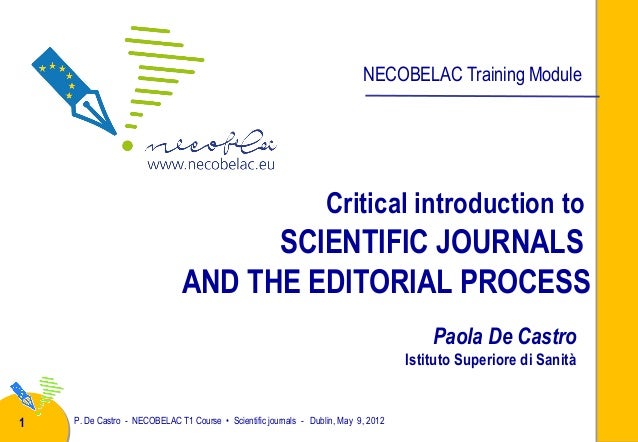 Paola De Castro Critical Introduction To Scientific