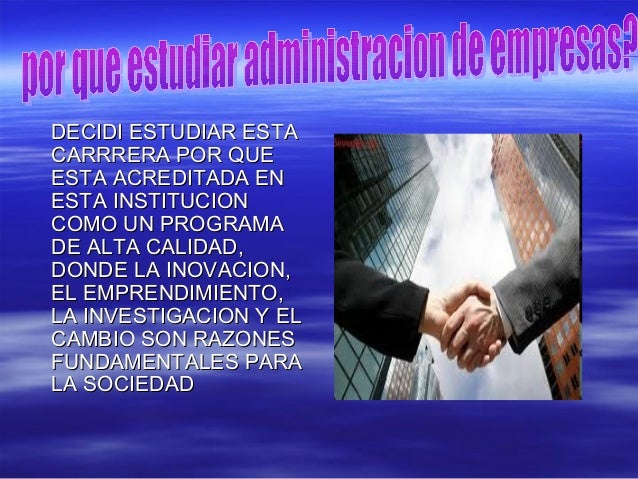 por que estudiar administracion de empresas