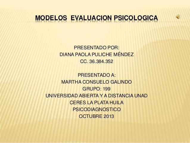 Modelos de evaluacion psicologica
