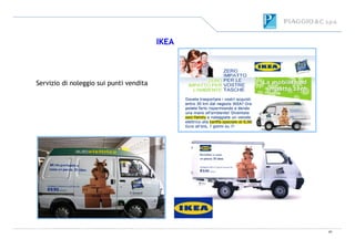 IKEA
Servizio di noleggio sui punti vendita
20
 