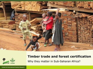 Timber trade and forest certification
Why they matter in Sub-Saharan Africa?
 