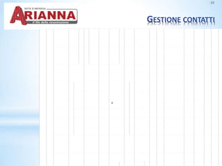 o
GESTIONE CONTATTI
20
 