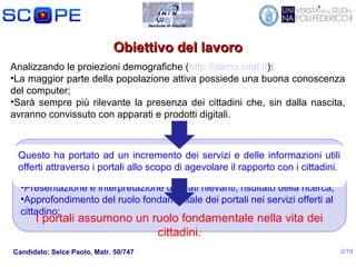 28/11/11
Gaetano Capasso mat.
N97/04
2/19Candidato: Selce Paolo, Matr. 50/747
Analizzando le proiezioni demografiche (http...