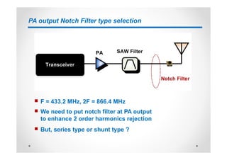PA Output Notch Filter Consideration | PDF