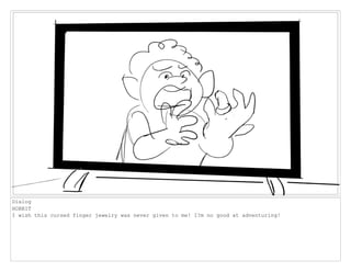 Dialog
HOBBIT
I wish this cursed finger jewelry was never given to me! I?m no good at adventuring!
 