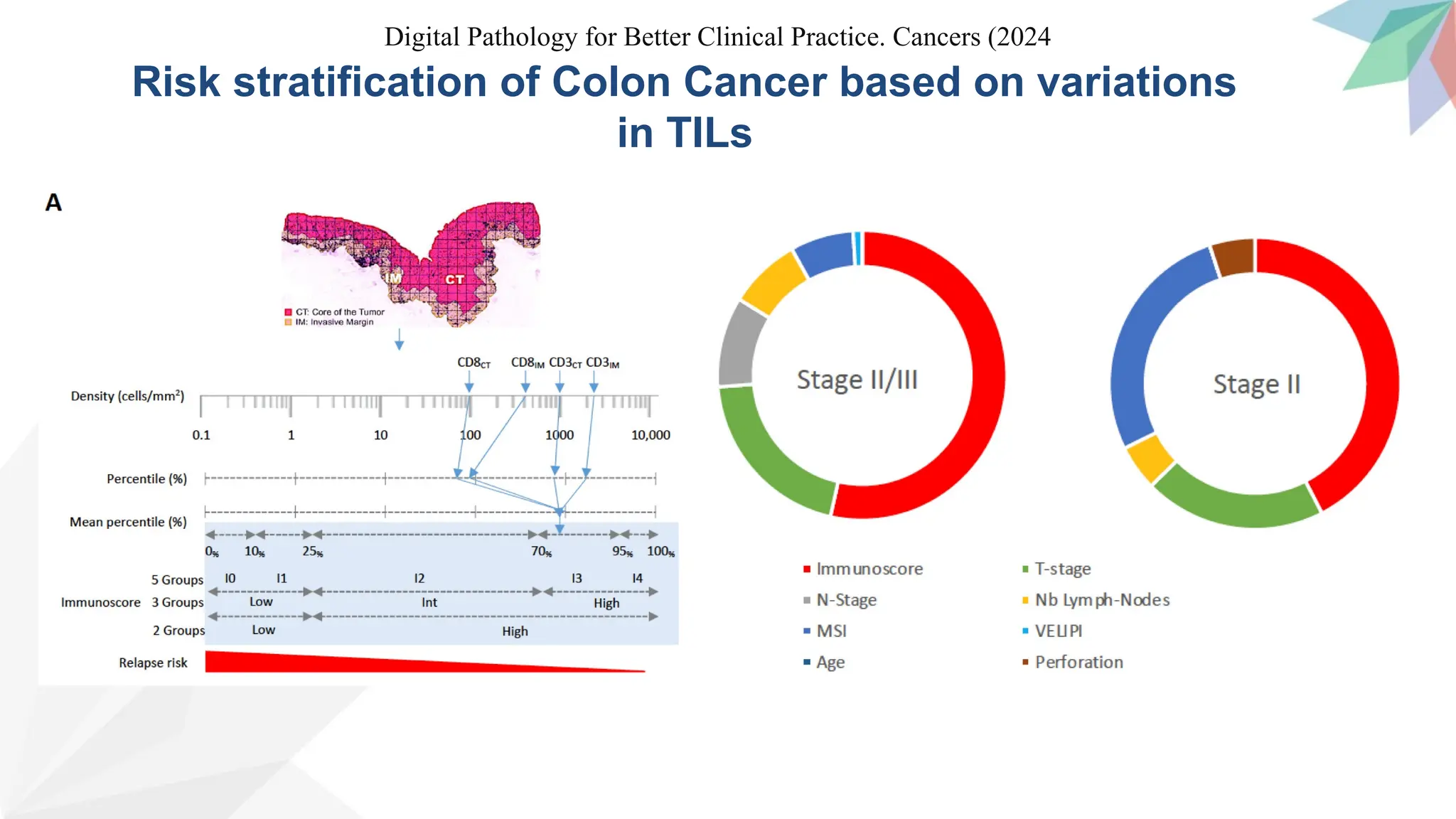 Risk stratification of Colon Cancer based on variations
in TILs
Digital Pathology for Better Clinical Practice. Cancers (2024
 