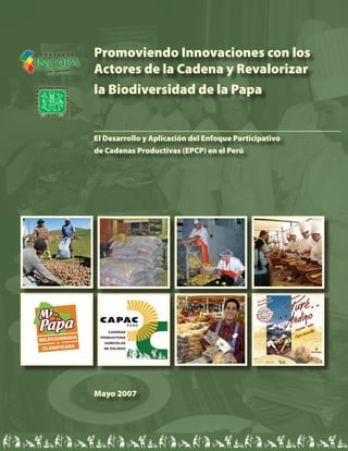 Promoviendo Innovaciones con los 
Actores de la Cadena y Revalorizar 
la Biodiversidad de la Papa 
El Desarrollo y Aplicación del Enfoque Participativo 
de Cadenas Productivas (EPCP) en el Perú 
Mayo 2007 
 
