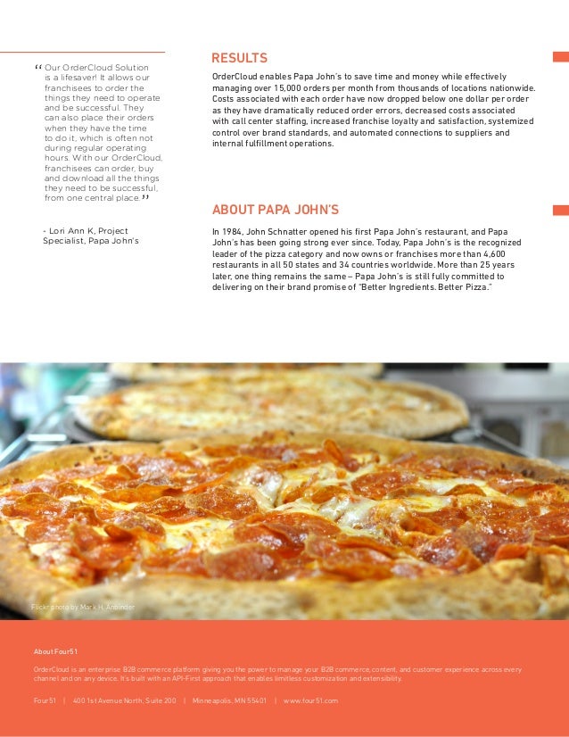 Case Study Papa Johns Drives Franchise Efficiency With Ordercloud By