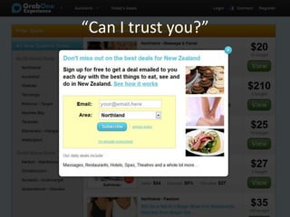 “Can I trust you?”




              Sheldon Nesdale :: www.MarketingFirst.co.nz
 