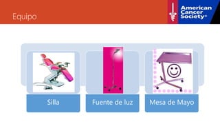 Equipo
Silla Fuente de luz Mesa de Mayo
 