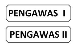 PENGAWAS I 
PENGAWAS II 
 