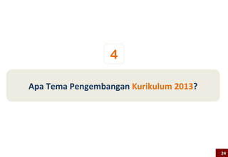Kerangka Kerja Penyusunan dan Peran Guru pada KBK 2004
                                TUJUAN PENDIDIKAN NASIONAL

                              KERANGKA DASAR KURIKULUM
                               (Filosofis, Yuridis, Konseptual)

                                  STRUKTUR KURIKULUM

                         STANDAR ISI (TUJUAN MAPEL SK - KD MAPEL)


         STANDAR                    STANDAR KOMPETENSI                STANDAR
          PROSES                       LULUSAN (SKL)                 PENILAIAN

                                       PEDOMAN

                                        SILABUS

      RENCANA PELAKSANAAN                                            BUKU TEKS
         PEMBELAJARAN                                                  SISWA
                                       PEMBELAJARAN &
Oleh Satuan Pendidikan/Guru               PENILAIAN                              24
 